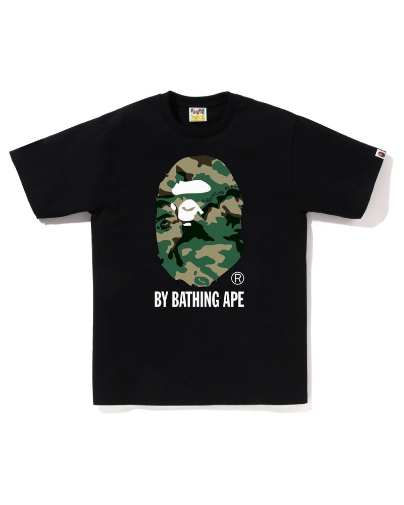 T Shirts Bape Woodland By Bathing Ape Noir Homme | YVD-17122053